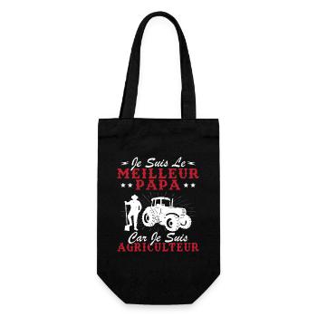 Je suis le meilleur papa car je suis Agriculteur - Sac à bouteille - noir - Devant