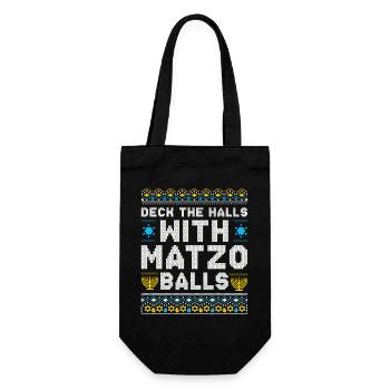 Happy Chrismukkah Christmas Hanukkah Xmas - Gift Bag for Bottles - black - Front