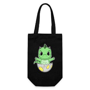 Dinosaure oeuf Dino bébé Motif - Sac à bouteille - noir - Devant