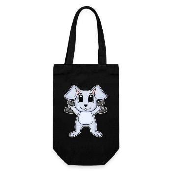 Rabbit Dumbbell Training Strength Training Fitness - Gift Bag for Bottles - black - Front