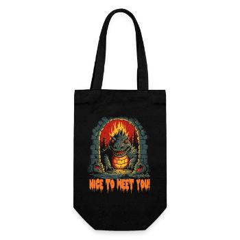 Welcome to the dungeon, fat alligator - Gift Bag for Bottles - black - Front