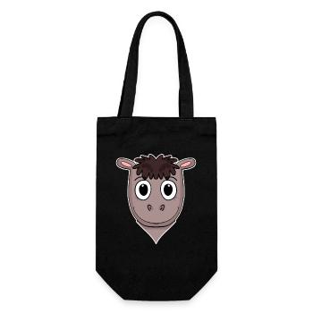 Horse Animal Head Animal Head - Gift Bag for Bottles - black - Front