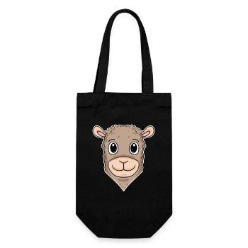 Llama Animal Head Animal Head - Gift Bag for Bottles - black - Front