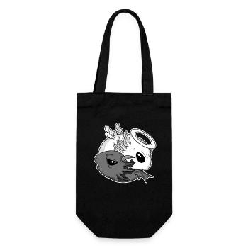 Ying Yan Animal Motif Axolotl - Gift Bag for Bottles - black - Front