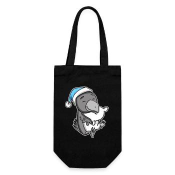 Corbeau avec oreiller et bonnet somnolent - Sac à bouteille - noir - Devant