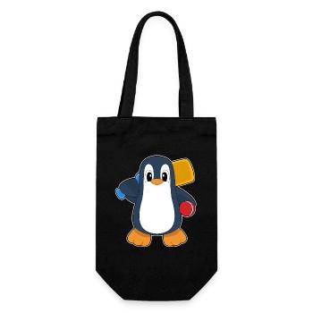 Pinguin Cricket Cricketschläger - Geschenkbeutel für Flaschen - Schwarz - Vorne