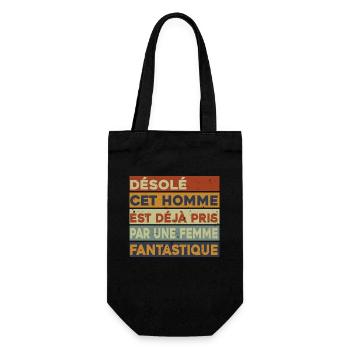 Cet Homme est déjà Pris par Une Femme Fantastique - Sac à bouteille - noir - Devant