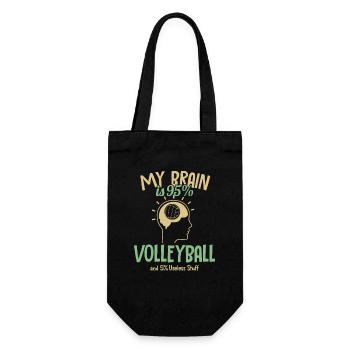 My Brain is 95% Volleyball Volleyball Player - Gift Bag for Bottles - black - Front