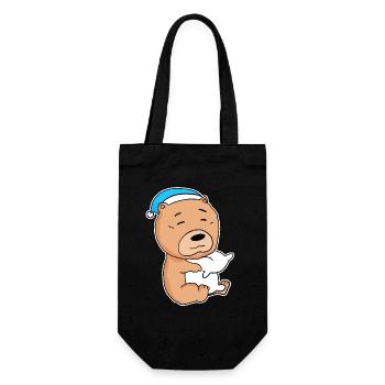 Chow Chow Sleeping Fatigue Dog Dog Breed - Gift Bag for Bottles - black - Front