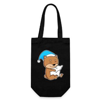 Shiba Inu Sleeping Fatigue Dog - Gift Bag for Bottles - black - Front