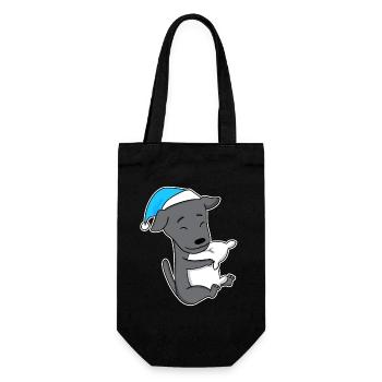Italian Greyhound Sleeping Tiredness Dog - Gift Bag for Bottles - black - Front