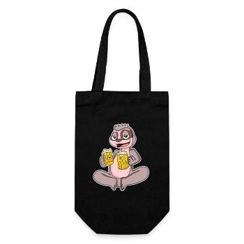 Sloth with beer - Gift Bag for Bottles - black - Front