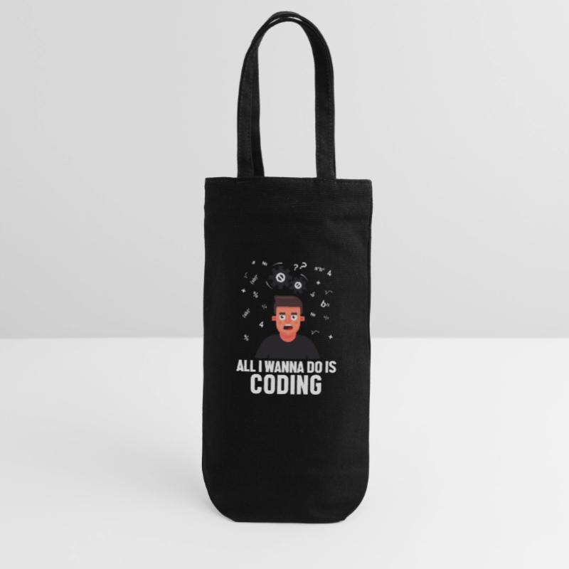 All I Wanna Do is Coding Developer Coder Geschenkbeutel für Flaschen