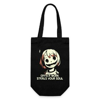 Office work steals your soul - Gift Bag for Bottles - black - Front