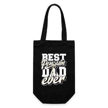 Best Penguin Dad Ever Königspinguin Kaiserpinguin - Gift Bag for Bottles - black - Front