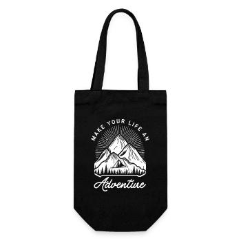 Outdoors and Nature Make Your Life an Adventure - Gift Bag for Bottles - black - Front