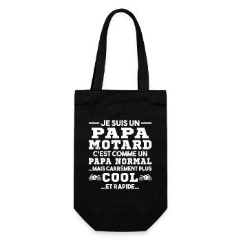 Homme Papa Motard Humour Cadeau motocycliste - Sac à bouteille - noir - Devant