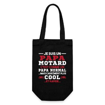 Homme Papa Motard Humour Cadeau motocycliste - Sac à bouteille - noir - Devant