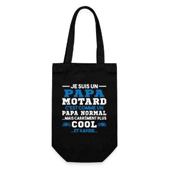 Homme Papa Motard Humour Cadeau motocycliste - Sac à bouteille - noir - Devant