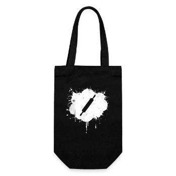Dessin de rouleau à pâtisserie - Sac à bouteille - noir - Devant