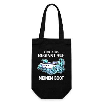 Boot - Geschenkbeutel für Flaschen - Schwarz - Vorne
