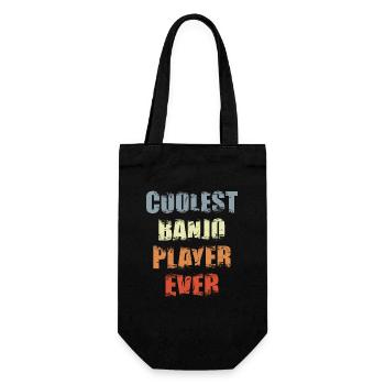 Funny banjo player - Gift Bag for Bottles - black - Front