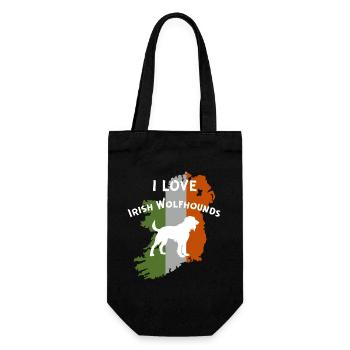 Aperçu du lévrier irlandais avec motivation du drapeau - Sac à bouteille - noir - Devant