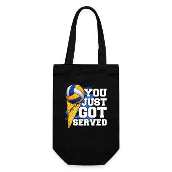You Just Got Served Volleyball Player Volleyball - Gift Bag for Bottles - black - Front