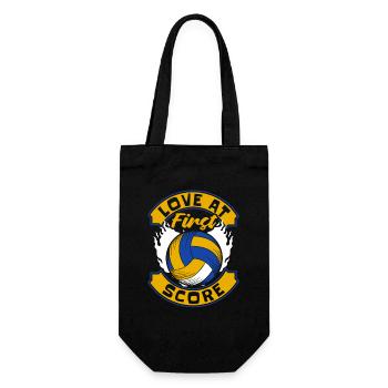 Love At First Score Volleyball Player Volleyball - Gift Bag for Bottles - black - Front