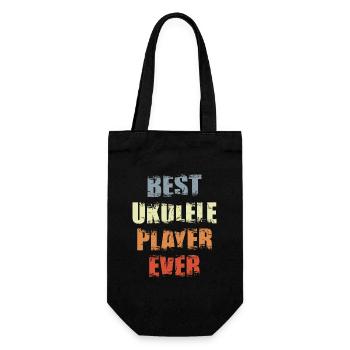 Ukulele Player - Gift Bag for Bottles - black - Front