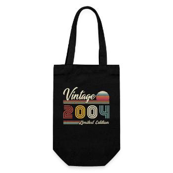 Original 2004 Vintage Geschenk zum 20-jährigen Jubiläum - Geschenkbeutel für Flaschen - Schwarz - Vorne