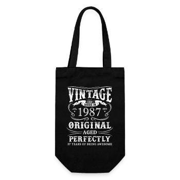 Vintage Made In 1987 37 ans d’être génial - Sac à bouteille - noir - Devant