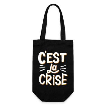 C'est la crise - Sac à bouteille - noir - Devant