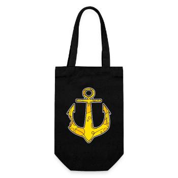 Motif de fromage Anchor Captain - Sac à bouteille - noir - Devant