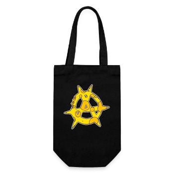Anarchy symbol made of cheese - Gift Bag for Bottles - black - Front