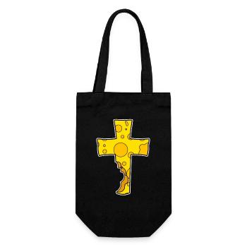Cross Symbol Christianity Jesus Church Religion - Gift Bag for Bottles - black - Front