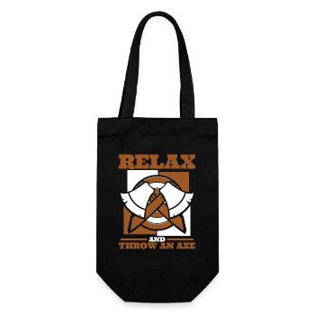 Relax And Throw An Axe Axe Throwing Game Axe - Gift Bag for Bottles - black - Front