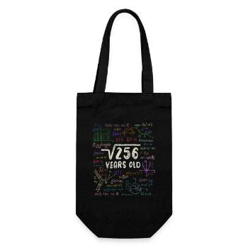 Racine de 256 = 16e anniversaire - cadeau - Sac à bouteille - noir - Devant