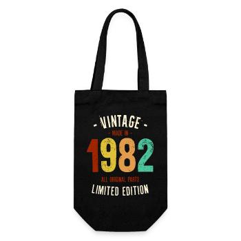 Vintage 1982 T-Shirt in limitierter Auflage - Geschenkbeutel für Flaschen - Schwarz - Vorne