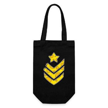 Armee Soldat Lustig Käse Symbol - Geschenkbeutel für Flaschen - Schwarz - Vorne