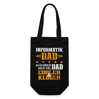 Informatiker Vater Programmierer Technik-Nerd - Geschenkbeutel für Flaschen - Schwarz - Vorne