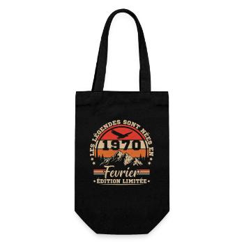 Cadeau D'anniversaire Nées En Février 1970 - Sac à bouteille - noir - Devant