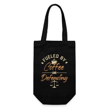 Fueled by Coffee and Defending Legal Counsel - Gift Bag for Bottles - black - Front