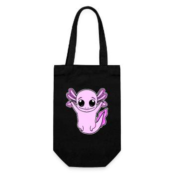 Axolotl Pink Motif Kids Cute Pink - Gift Bag for Bottles - black - Front