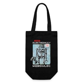 Pozor! Elektronicky Mordulec - Gift Bag for Bottles - black - Front