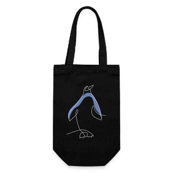 One Line King Penguin Emperor Penguin Seabird - Gift Bag for Bottles - black - Front