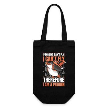 Les pingouins ne peuvent pas voler Je ne peux pas voler Manchot royal - Sac à bouteille - noir - Devant