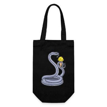 Crème glacée gaufrée serpent - Sac à bouteille - noir - Devant