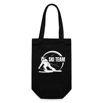 Ski Team Skier School Skiing Ski Team Ski - Gift Bag for Bottles - black - Front