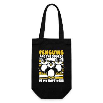 Penguins Are The Source Of My Happiness Seabird - Gift Bag for Bottles - black - Front